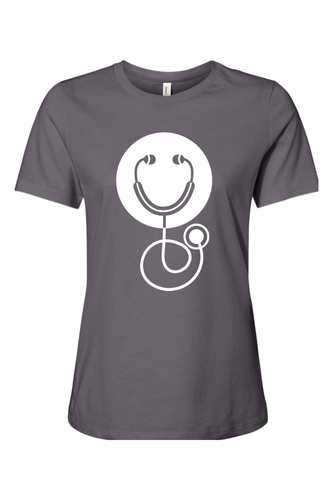Women's Relaxed Jersey Short Sleeve Tee - Smile Logo - DTG image thumbnail