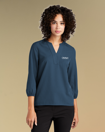 Mercer+Mettle® Women's Stretch Crepe 3/4-Sleeve Blouse image thumbnail