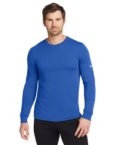 MEN'S Nike Dri-FIT Cotton/Poly Long Sleeve Tee - NKBQ5230_1Clr Front image thumbnail