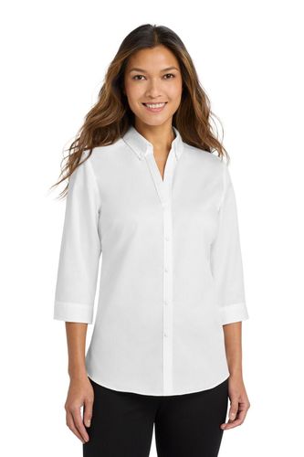Port Authority Women's 3/4-Sleeve SuperPro Twill Shirt image thumbnail