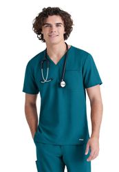 Image of Grey's Anatomy - Men's 1-Pocket V-Neck Journey Scrub Top