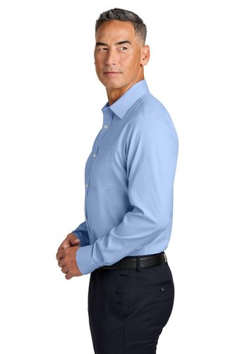 Brooks Brothers Wrinkle-Free Stretch Pinpoint Spread Collar Shirt BB18012 image thumbnail