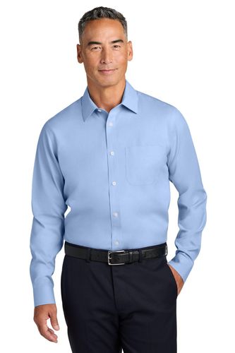 Brooks Brothers Wrinkle-Free Stretch Pinpoint Spread Collar Shirt BB18012 image thumbnail