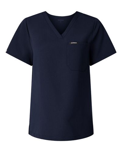Jaanuu Women's Rhena Essential 1-Pocket Scrub V-Neck Top image thumbnail