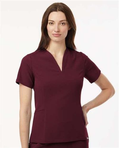 Jaanuu Women's Calix Fit & Flare Scrub V-Neck Top image thumbnail
