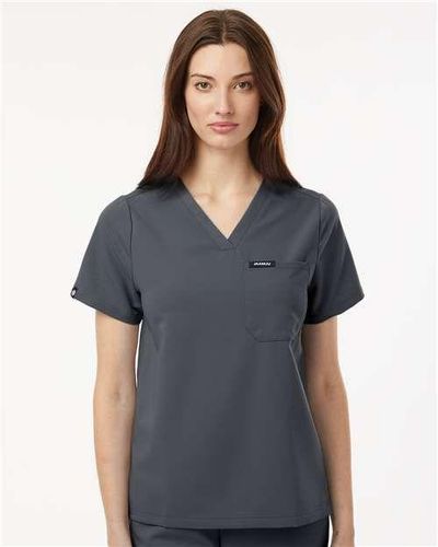 Jaanuu Women's Rhena Essential 1-Pocket Scrub V-Neck Top image thumbnail