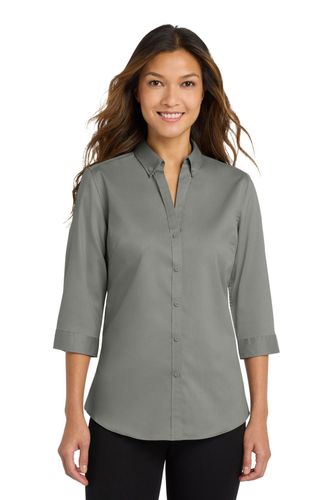 Port Authority Women's 3/4-Sleeve SuperPro Twill Shirt image thumbnail
