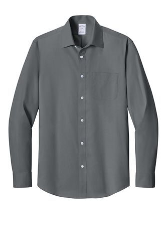 Brooks Brothers Wrinkle-Free Stretch Pinpoint Spread Collar Shirt BB18012 image thumbnail