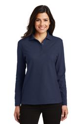 Image of Port Authority Women's Silk Touch Long Sleeve Polo