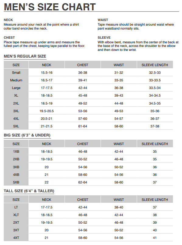 size charts