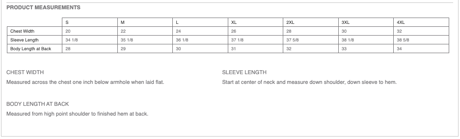 size charts