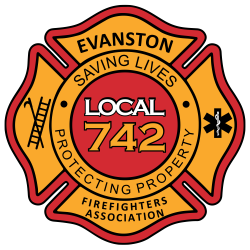 Evanston FF Local 742 footer logo