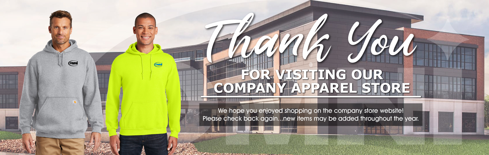 Thank you for visiting our company apparel store.