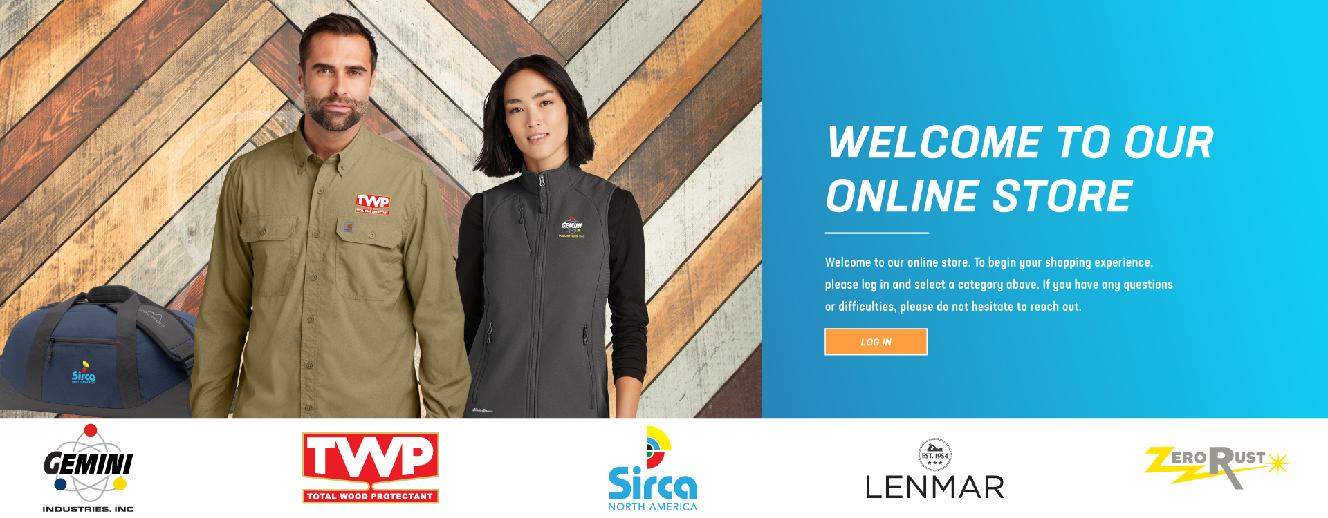 Welcome to our online store. To begin your shopping experience, please log in and select a category above. If you have any questions or difficulties, please do not hesitate to reach out. 