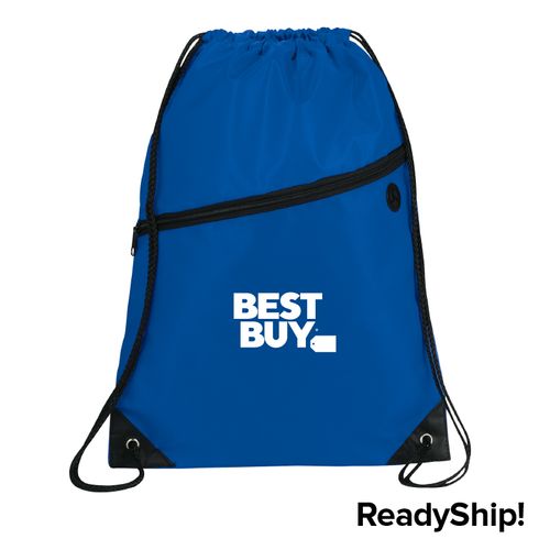 Drawstring Bag w/ Zippered Pocket image thumbnail