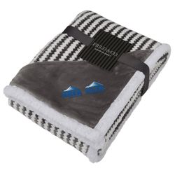 Image of Field & Co. Chevron Striped Sherpa Blanket