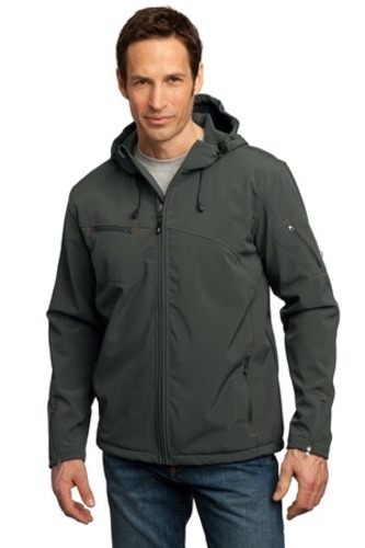 Port Authority® Textured Hooded Soft Shell Jacket image thumbnail