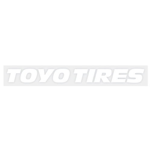 8" x 1" Toyo Tires Decal (White) image thumbnail