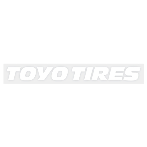 36" x 4" Toyo Tires Decal (White) image thumbnail