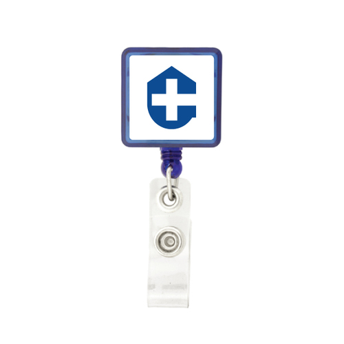 Square Shaped Retractable Badge Holder image thumbnail