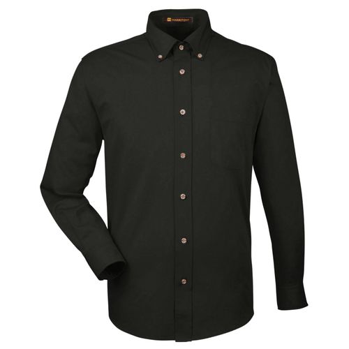 Harriton Men's Tall Easy Blend Long-Sleeve Twill Shirt image thumbnail