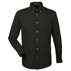Image of Harriton Men's Tall Easy Blend Long-Sleeve Twill Shirt