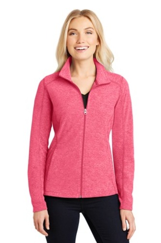 Port Authority® Ladies Heather Microfleece Full-Zip Jacket image thumbnail