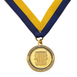 Image of Thespian Recognition Medallions - BLUE/GOLD RIBBON