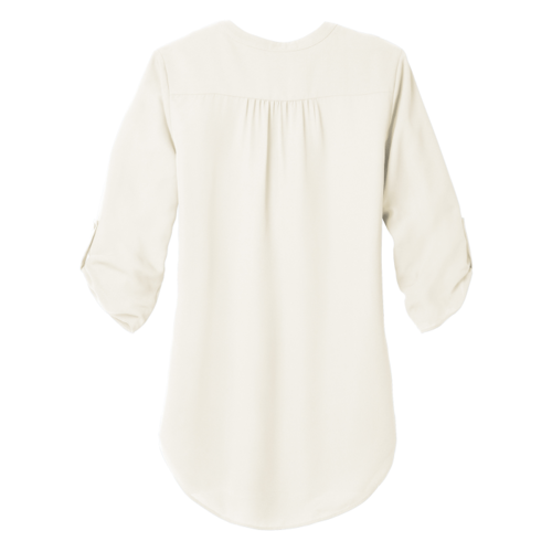 Ivory Chiffon 3/4 Sleeve Blouse image thumbnail