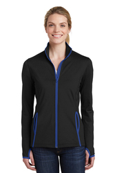 Image of Ladies Sport-Wick Stretch Contrast Full-Zip Jacket