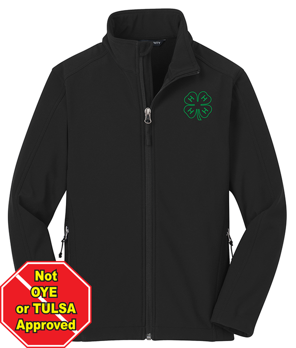 4H Black Youth Soft Shell Jacket OK FFA Gear
