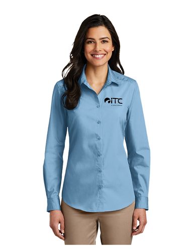 Port Authority Ladies Long Sleeve Carefree Poplin Shirt. LW100 image thumbnail