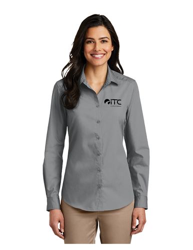 Port Authority Ladies Long Sleeve Carefree Poplin Shirt. LW100 image thumbnail