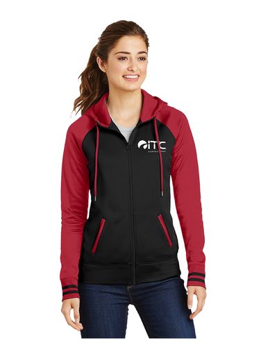 Sport-Tek Ladies Sport-Wick Varsity Fleece Full-Zip Hooded Jacket. LST236 image thumbnail