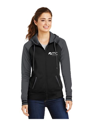 Sport-Tek Ladies Sport-Wick Varsity Fleece Full-Zip Hooded Jacket. LST236 image thumbnail