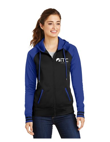 Sport-Tek Ladies Sport-Wick Varsity Fleece Full-Zip Hooded Jacket. LST236 image thumbnail