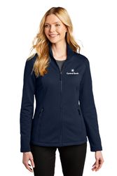 Image of Ladies Grid Fleece Jacket.