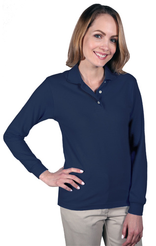 Ladies Long Sleeve Polo  image thumbnail