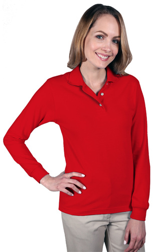 Ladies Long Sleeve Polo  image thumbnail