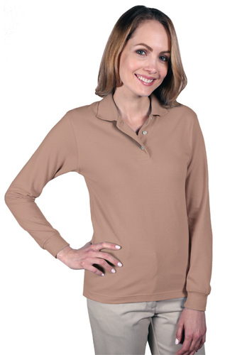 Ladies Long Sleeve Polo  image thumbnail