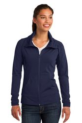 Image of Sport-Tek® Ladies Sport-Wick® Stretch Full-Zip Jacket. LST852