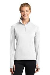 Image of Sport-Tek Ladies Sport-Wick Stretch 1/2-Zip Pullover. LST850 (1)