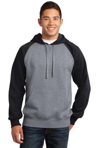 Sport-Tek Raglan Colorblock Pullover Hooded Sweatshirt image thumbnail