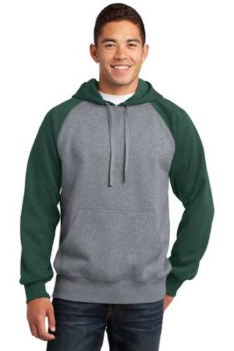 Sport-Tek Raglan Colorblock Pullover Hooded Sweatshirt image thumbnail
