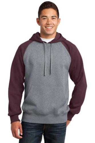 Sport-Tek Raglan Colorblock Pullover Hooded Sweatshirt image thumbnail