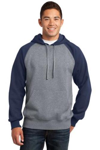 Sport-Tek Raglan Colorblock Pullover Hooded Sweatshirt image thumbnail