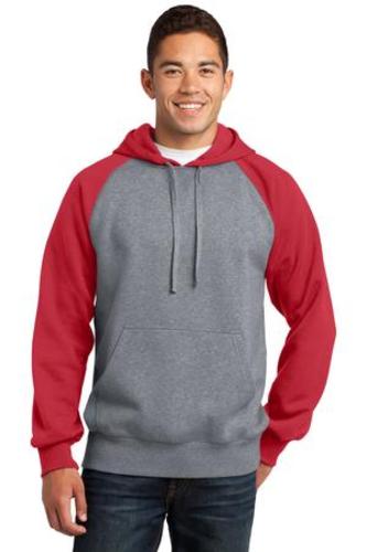 Sport-Tek Raglan Colorblock Pullover Hooded Sweatshirt image thumbnail