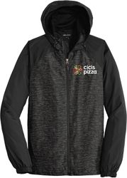 Image of Colorblock Raglan Hooded Wind Jacket - Black