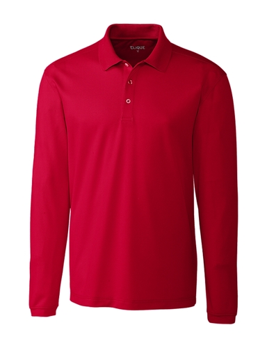 Clique Men's Spin Long Sleeve Polo image thumbnail