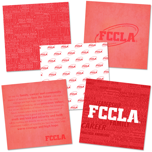 FCCLA Scrapbook Paper - 5 Designs/Pack of 20  image thumbnail